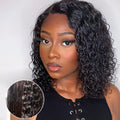 Win Back | Wet and Wavy | Water Wave 4x4 Closure Lace Glueless Side Part Short Wig 100% Human Hair