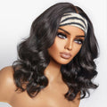 Loose Wave Glueless Mid Part Headband Long Wig With Top Lace 100% Human Hair (Get Free Trendy Headbands)