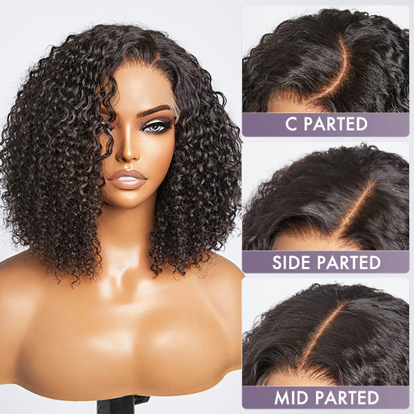 Special Deal | Breathable Cap Afro Curly Left C Part Glueless 5x5 Closure Lace Wig Beginner Friendly