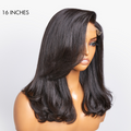 Limited Design | 90's Blowout 5x5 HD Lace Glueless C Part Long Wig with Bangs 100% Human Hair