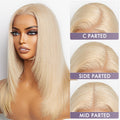 Limited Design | Blonde 613 Layered Cut Glueless 5x5 Closure Undetectable HD Lace Wig 100% Virgin Human Hair