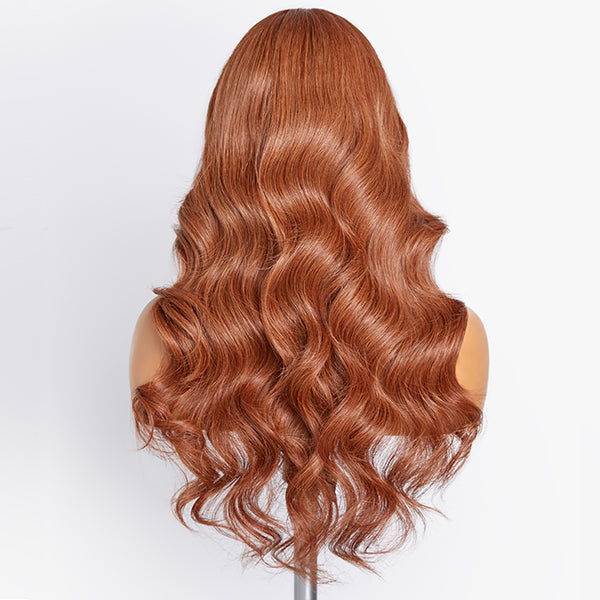 Cinnamon Brown Loose Wave / Straight / Straight Layer Glueless 5x5 Closure Undetectable HD Lace Long Wig 100% Human Hair