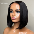 Put On & Go Straight Bob Minimalist HD Lace Glueless Mid Part Short Wig 100% Human Hair