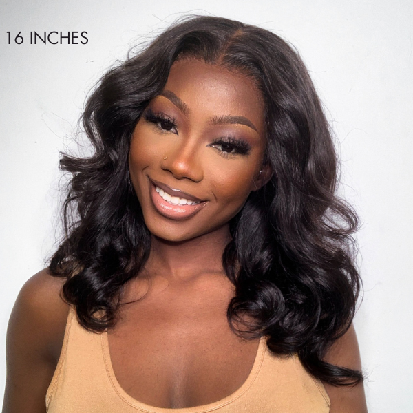 Win Back | 1 SEC INSTALL WIG | Gorgeous Natural Black Loose Wave 5x5 Closure Lace Glueless Short Wig | Large & Small Cap Size