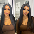 Crazy Wednesday | Pre-plucked 180% Density Glueless 13x4 Frontal Lace Long Wig 100% Human Hair