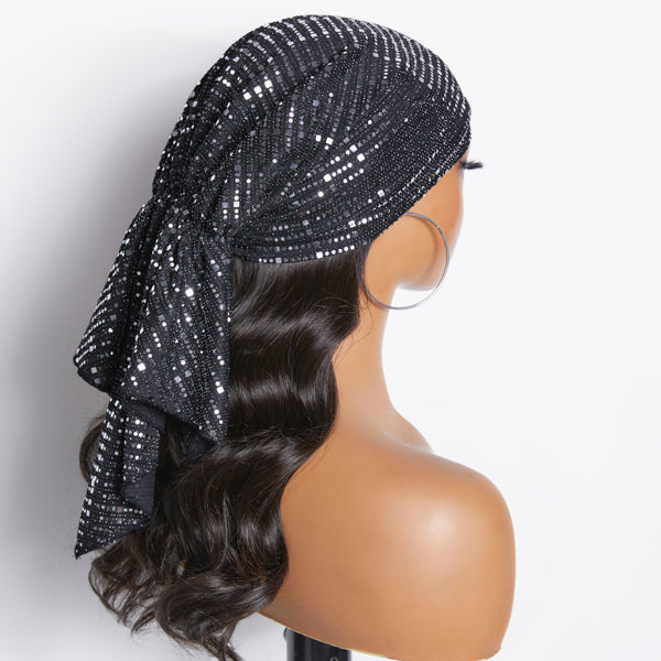 Gorgeous Glitter Lightweight Headkerchief Bright up Every Wig