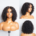 Flash Sale | Face-Framing Layered Cut Bouncy Water Wave Glueless 4x4 Closure Lace Wig With Bangs