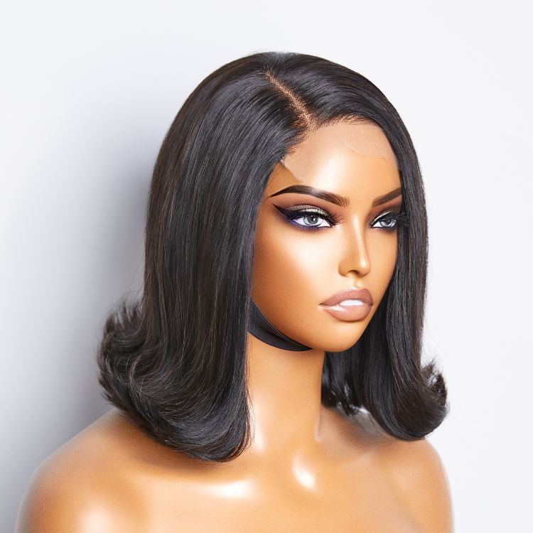 Retro & Vintage Flip Ends Silky Straight Glueless 4x4 Closure Lace Wig Ready To Go