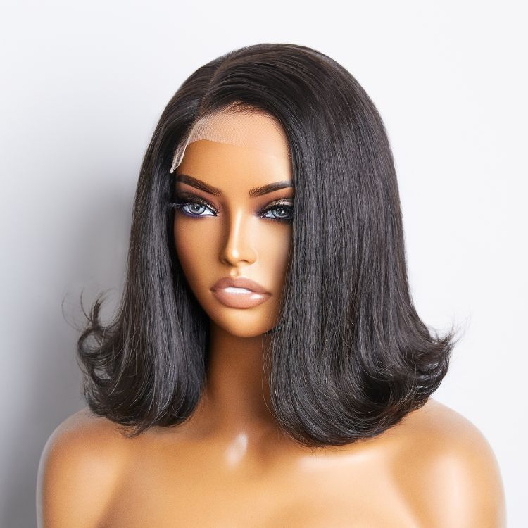 Retro & Vintage Flip Ends Silky Straight Glueless 4x4 Closure Lace Wig Ready To Go