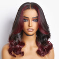 Limited Design | Dark Red Highlight Loose Wave Glueless 5x5 Closure HD Lace Wig