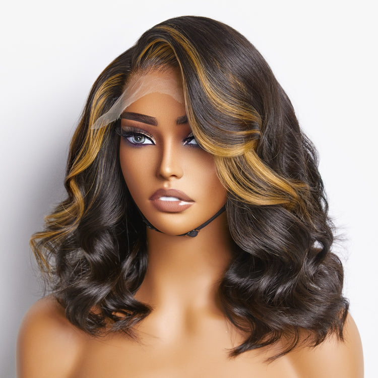 Limited Design | Blonde Highlight Right C Part Loose Body Wave Glueless 5x5 Closure HD Lace Wig