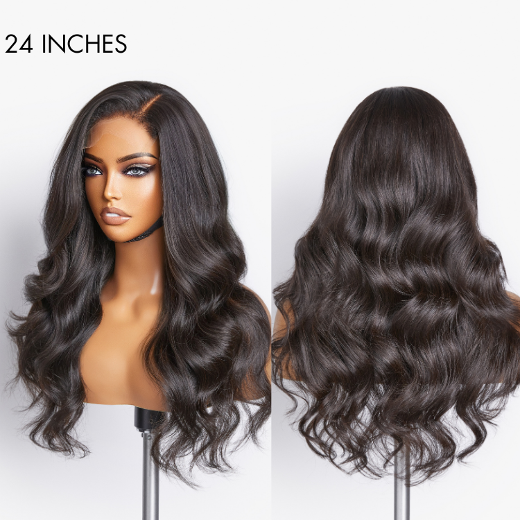 4C Edges Natural Hairline Loose Body Wave 5x5 Closure HD Lace Glueless Wig