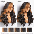 Flash Sale | Blonde Brown Highlights Loose Body Wave Glueless 5x5 Closure Lace Wig Face-Framing