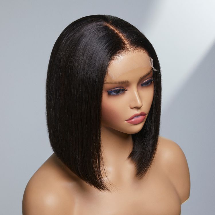 Points Rewards | Ion Perm Ultra Straight Glueless Minimalist HD Lace Bob Wig Ready To Go