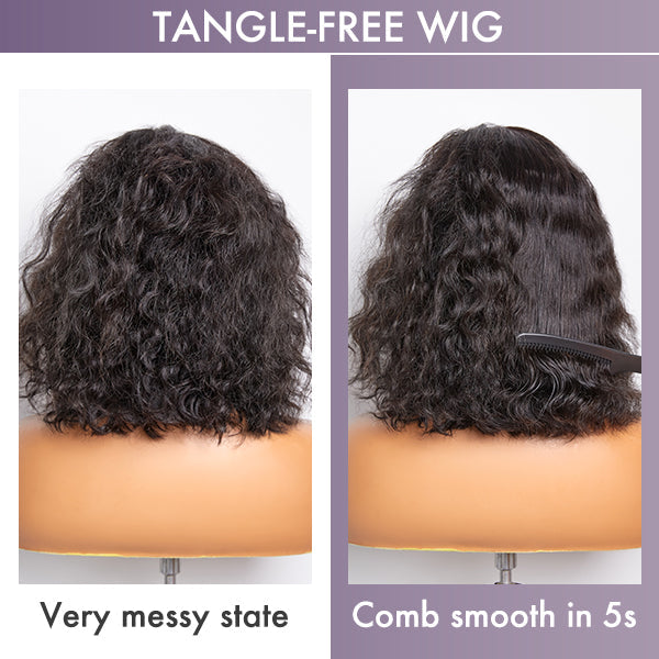 Easy-curly Light Weight Left C Part Glueless Minimalist HD Lace Wig Beginner Friendly