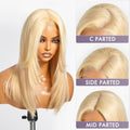 Limited Design | 613 Blonde Curtain Bangs Layered Cut Glueless 5x5 Closure Undetectable HD Lace Wig