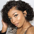 Points Rewards | Trendy Short Cut Curly Minimalist HD Lace Glueless Side Part Wig 100% Human Hair