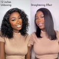 Newbie Only | Wet and Wavy | Water Wave 4x4 Closure Lace Glueless Side Part Short Wig 100% Human Hair