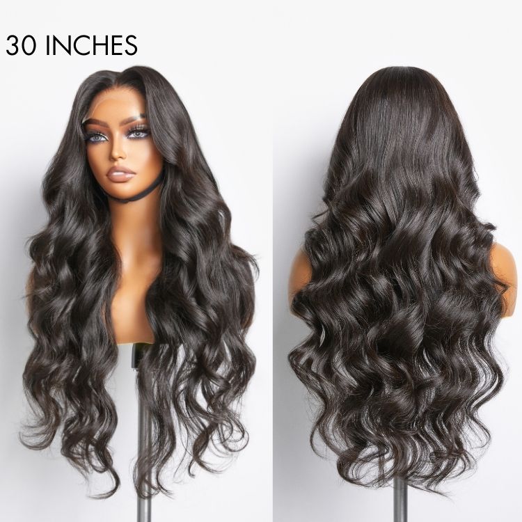 Special Deal | Natural Black Loose Body Wave 5x5 Closure HD Lace Glueless Mid Part Long Wig | Large & Small Cap Size