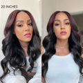 180% Density | Elegant Burgundy Highlight Layered Cut Loose Body Wave 5x5 Closure Undetectable HD Lace Wig