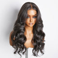 Face-Framing Curtain Bangs Body Wave Glueless 5x5 Closure HD Lace Wig