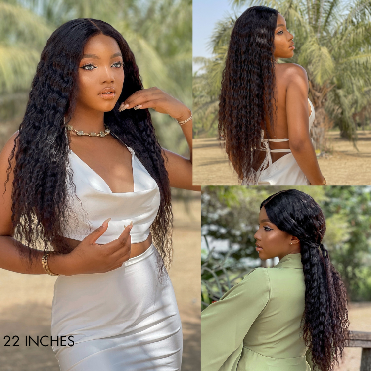 Boho Glam Mid-Part Virgin Hair 5x5 Closure Lace Wig