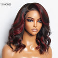 Limited Design | Red Highlight Bouncy Loose Wave Glueless 5x5 Closure HD Lace Wig