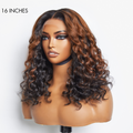 Classic and Chic Peekaboo Ombre Brown Loose Water Wave Glueless 5x5 Closure Lace Wig