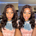 Charming Brown / Ombre 99J Layered Cut Loose Wave 5x5 Closure Lace Glueless Wig 100% Human Hair