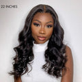 Special Deal | Natural Black Loose Body Wave 5x5 Closure HD Lace Glueless Mid Part Long Wig | Large & Small Cap Size