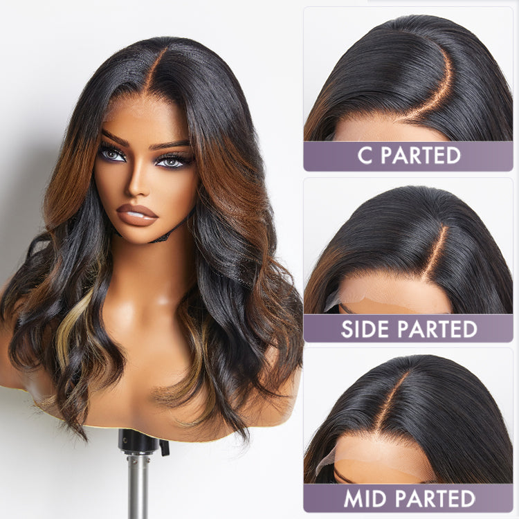 Limited Design | Combo Highlight Layered Cut Loose Wave Glueless 5x5 Closure HD Lace Wig