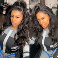 Full Lace Classy Natural Black Body Wave / Straight Free Parting Half Up Half Down Wig