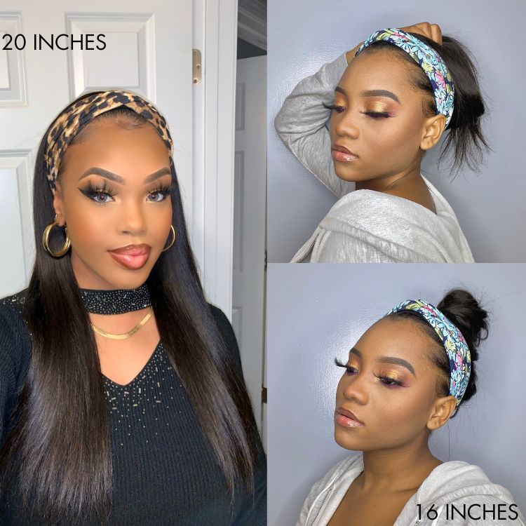 Win Back | Put On & Go Silky Straight Headband Wig Beginner Friendly (Get Free Trendy Headbands)