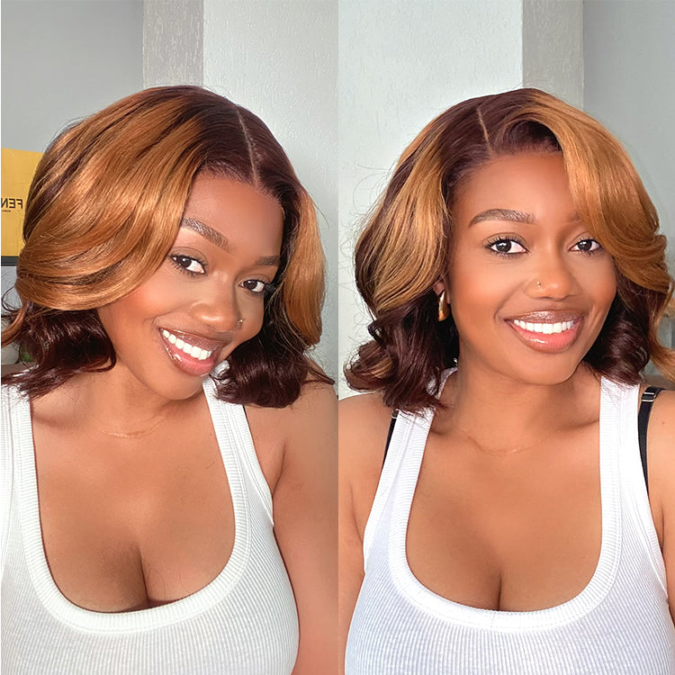 Points Rewards | Elegant Peekaboo Ombre Blonde Loose Wave Glueless 5x5 Closure Lace Wig