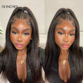 Win Back | 4C Edges | Natural Black / Ombre Brown Kinky Edges Kinky Straight 5x5 Closure Glueless Long Wig