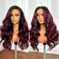 Chic Dark Burgundy 99J Body Wave 5x5 Closure Lace Glueless Wig 100% Human Hair