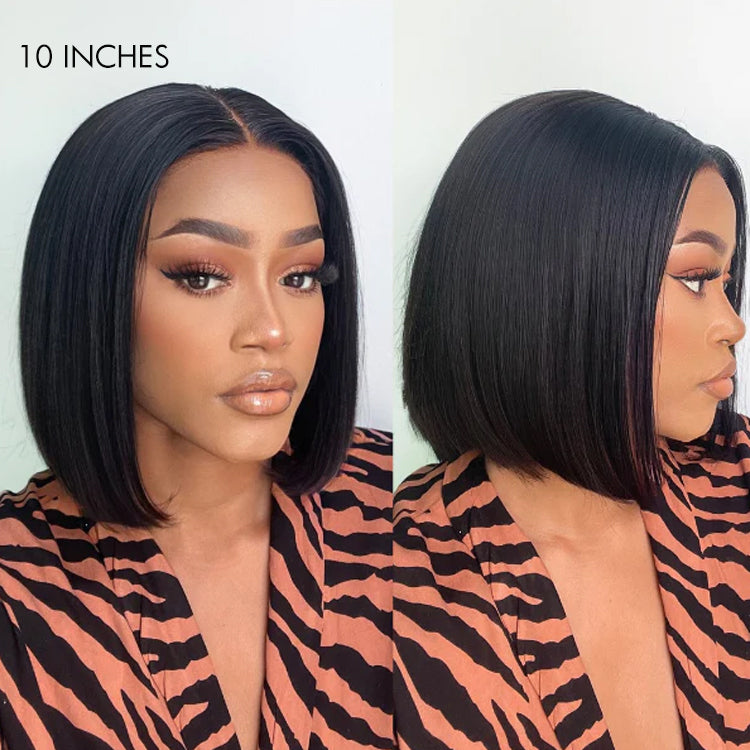 Points Rewards | Glueless 4x4 Closure Undetectable HD Lace Bob Wig 100% Human Hair | Pre-bleached Knots