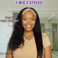 Newbie Only | Wet And Wavy | Throw On & Go Water Wave Glueless Long Headband Wig (Get Free Trendy Headbands)