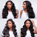 Newbie Only | Glueless 13x6 Frontal Lace Natural Black Body Wave Side Part Long Wig 100% Human Hair