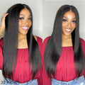 Natural Hairline Yaki Straight Glueless 13x4 Frontal Undetectable HD Lace Long Wig 100% Human Hair