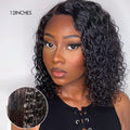 Wet and Wavy | Water Wave 4x4 Closure Lace Glueless Side Part Short Wig 100% Human Hair