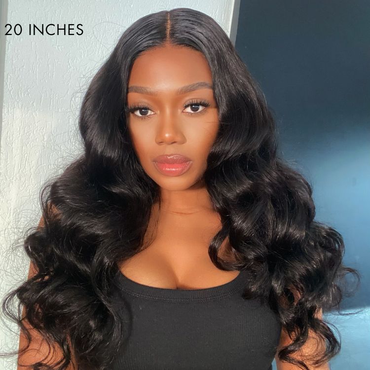 Crazy Wednesday | Classic Natural Black Body Wave  Glueless 13x4 Lace Front Wig Limited Sale