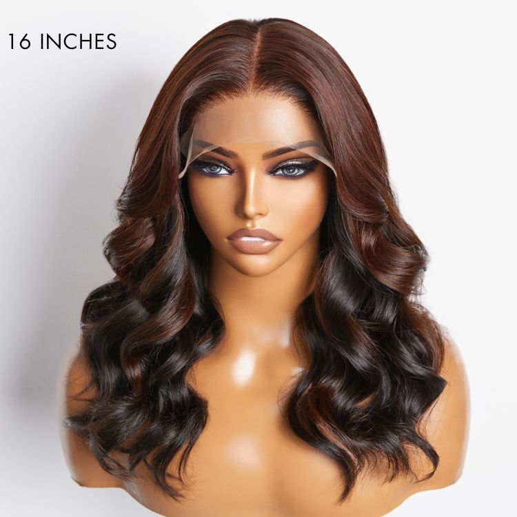 Limited Design | Peekaboo Bronze Brown Loose Body Wave Glueless 5x5 Closure HD Lace Wig