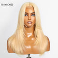 Limited Design | 613 Blonde Curtain Bangs Layered Cut Glueless 5x5 Closure Undetectable HD Lace Wig