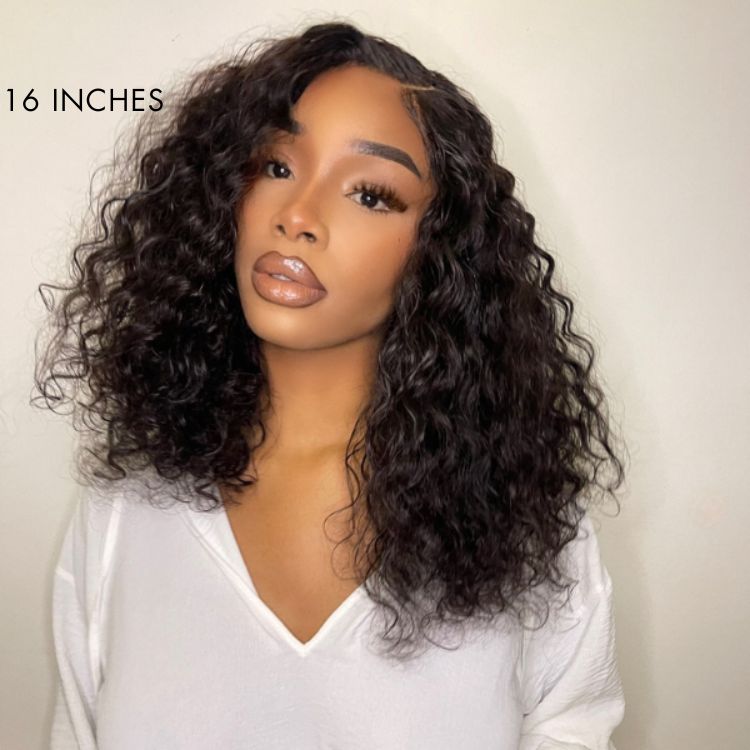 Points Rewards | Shoulder-length Pre-plucked  Glueless Bouncy Curls Minimalist Undetectable HD Lace Long Wig 100% Human Hair