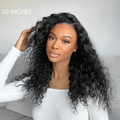 Water Wave 13x4 Frontal HD Lace Glueless Free Part Long Wig 100% Human Hair | Large & Small Cap Size