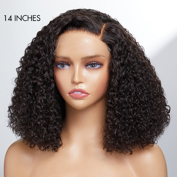 Special Deal | Full Kinky Curly 5x5 Closure HD Lace Glueless Side Part Neck Length Wig 100% Human Hair