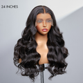 200% Mega Density | Natural Black Body Wave 5x5 Closure Lace Glueless Long Wig 100% Human Hair