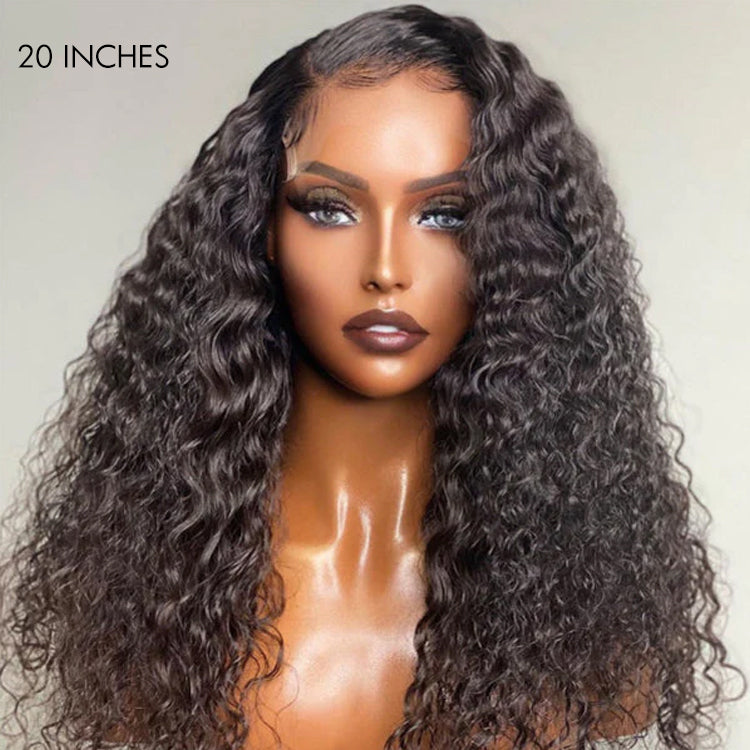 180% Density | Magical Wet And Wavy Mid Part Glueless 5x5 Closure HD Lace Wig Breathable Cap