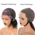 Flash Sale | Slicked-Back Short Cut Curly Compact Frontal Lace Wig 100% Human Hair